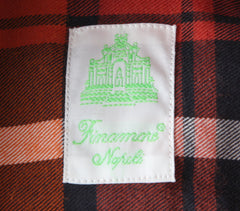 Finamore Napoli Orange Check Cotton Shirt - Extra Slim - (FN512227) - Parent