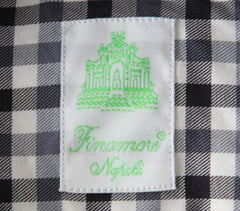 Finamore Napoli Black Check Cotton Shirt - Extra Slim - (FN512221) - Parent