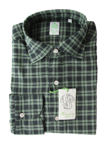 Finamore Napoli Green Shirt - Extra Slim