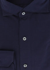 Finamore Napoli Dark Blue Solid Shirt - Extra Slim - (FN130246) - Parent