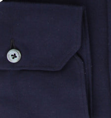 $400 Finamore Napoli Dark Blue Solid Shirt - Extra Slim - (FN130246) - Parent