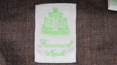 $400 Finamore Napoli Brown Linen Shirt - Extra Slim - (FN7162414) - Parent