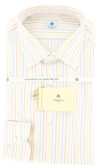 Luigi Borrelli Yellow Striped Shirt - Extra Slim - 16/41 - (GB5703)