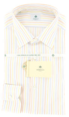 Luigi Borrelli Yellow Striped Shirt - Extra Slim - 16/41 - (GB5703)
