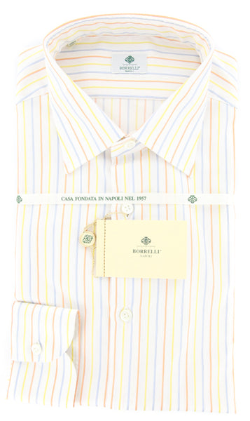 Luigi Borrelli Yellow Striped Shirt - Extra Slim - (GB5703) - Parent