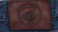 $600 IMjiT 35020 Denim Blue Solid Jeans - Slim - (IM610251) - Parent