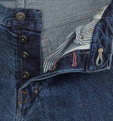 $600 IMjiT 35020 Denim Blue Solid Jeans - Slim - (IM610252) - Parent