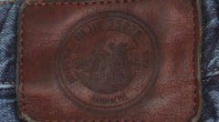 $600 IMjiT 35020 Denim Blue Solid Jeans - Slim - (IM610252) - Parent