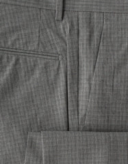 Incotex Gray Micro-Check Cotton Blend Pants - Slim - (INC105225) - Parent