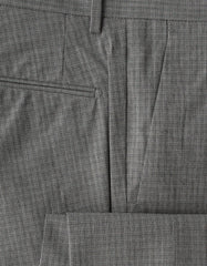 Incotex Gray Micro-Check Cotton Blend Pants - Slim - (INC105225) - Parent