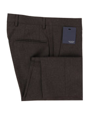 Incotex Brown Solid Wool Pants - Slim - 30/46 - (IN328234)
