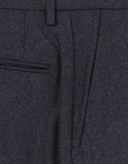 Incotex Navy Blue Solid Wool Pants - Slim - (IN328235) - Parent