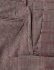 Incotex Brown Window Pane Wool Blend Pants - Slim - (IN12292112) - Parent