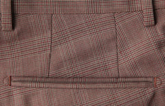 Incotex Brown Window Pane Wool Blend Pants - Slim - (IN12292112) - Parent