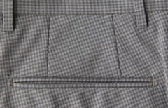 Incotex Gray Micro-Check Virgin Wool Pants - Slim - (IN1229216) - Parent
