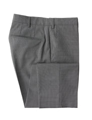 Incotex Gray Micro-Check Wool Blend Pants - Slim - 32/48 - (INC105228)