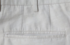 Incotex Beige Solid Linen Blend Pants - Slim - (IN1229211) - Parent