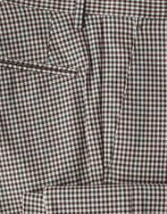 Incotex Brown Micro-Check Cotton Blend Pants - Slim - (INC105221) - Parent