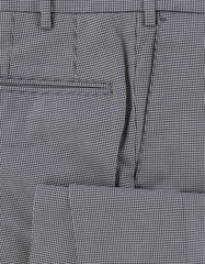 $375 Incotex Dark Blue Micro-Houndstooth Pants - Slim - (IN1022247) - Parent