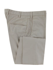 $375 Incotex Beige Solid Cotton Blend Pants - Slim - 42/58 - (IN1022243)