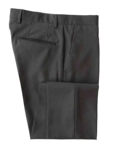Incotex Dark Green Solid Virgin Wool Pants - Slim - (IN1229214) - Parent