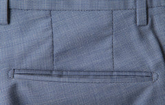 Incotex Blue Fancy Virgin Wool Pants - Slim - (IN12292110) - Parent