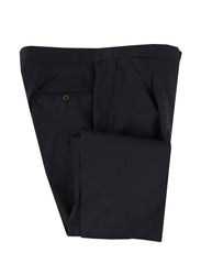 $1495 Isaia Dark Blue Solid Wool Pants - Slim - 32/48 - (IS84266)