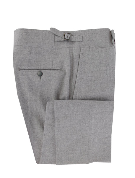 $1495 Isaia Gray Solid Wool Blend Pants - Slim - (IS84268) - Parent
