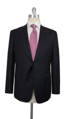 $5250 Isaia Dark Blue Wool Solid Suit - (IS829261) - Parent