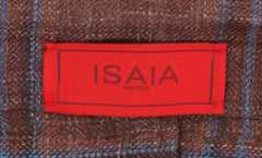 Isaia Brown Wool Blend Window Pane Sportcoat - (IS711233) - Parent