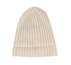 $495 Isaia Cream Solid Cashmere Beanie - (IS729266) - Parent