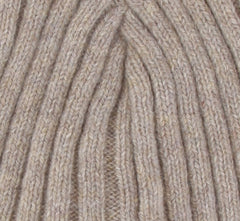 $495 Isaia Beige Solid Cashmere Beanie - (IS729263) - Parent