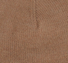$395 Isaia Light Brown Solid Cashmere Beanie - (IS729267) - Parent