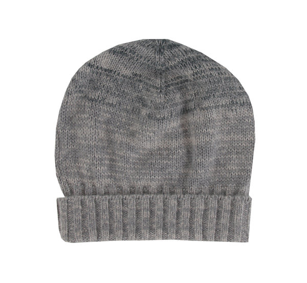 $395 Isaia Gray Striped Cashmere Beanie - (IS729265) - Parent