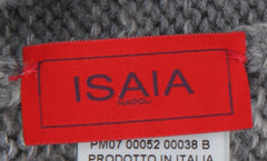 $395 Isaia Gray Striped Cashmere Beanie - (IS729265) - Parent