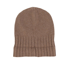 $550 Isaia Light Brown Solid Cashmere Beanie - (IS729262) - Parent