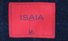 $1795 Isaia Dark Blue Plaid Wool Blend Overshirt - (IS429263) - Parent