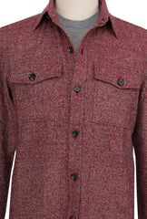 $1995 Isaia Red Wool Blend Overshirt - (IS429266) - Parent