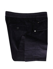 $1495 Isaia Dark Blue Solid Cotton Blend Pants - Slim - (IS84262) - Parent