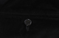 $1495 Isaia Black Solid Cotton Blend Pants - Slim - (IS84263) - Parent