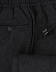 $1495 Isaia Dark Gray Solid Wool Blend Pants - Slim - (IS842610) - Parent