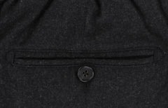 $1495 Isaia Dark Gray Solid Wool Blend Pants - Slim - (IS842610) - Parent
