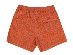 $350 Isaia Orange Fancy Swim Shorts - Slim - (IS522410) - Parent