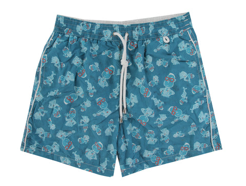 Isaia Blue Swim Shorts