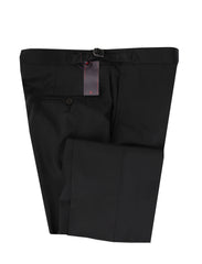 $1900 Isaia Black Solid Wool Pants - Slim - 32/48 - (IS842611)