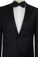 $4995 Isaia Dark Blue Super 130's Tuxedo - (IS44268) - Parent