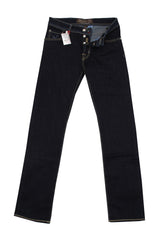 $595 Jacob Cohen Dark Blue Solid Jeans - Slim - (JC521261) - Parent