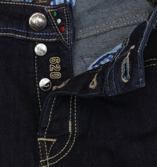 $595 Jacob Cohen Dark Blue Solid Jeans - Slim - (JC521261) - Parent