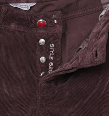 Jacob Cohën Purple Solid Cotton Blend Pants - Slim - (JC215243) - Parent