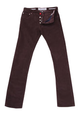Jacob Cohën Burgundy Red Cotton Blend Pants - Slim - 31/47 - (JC220241)